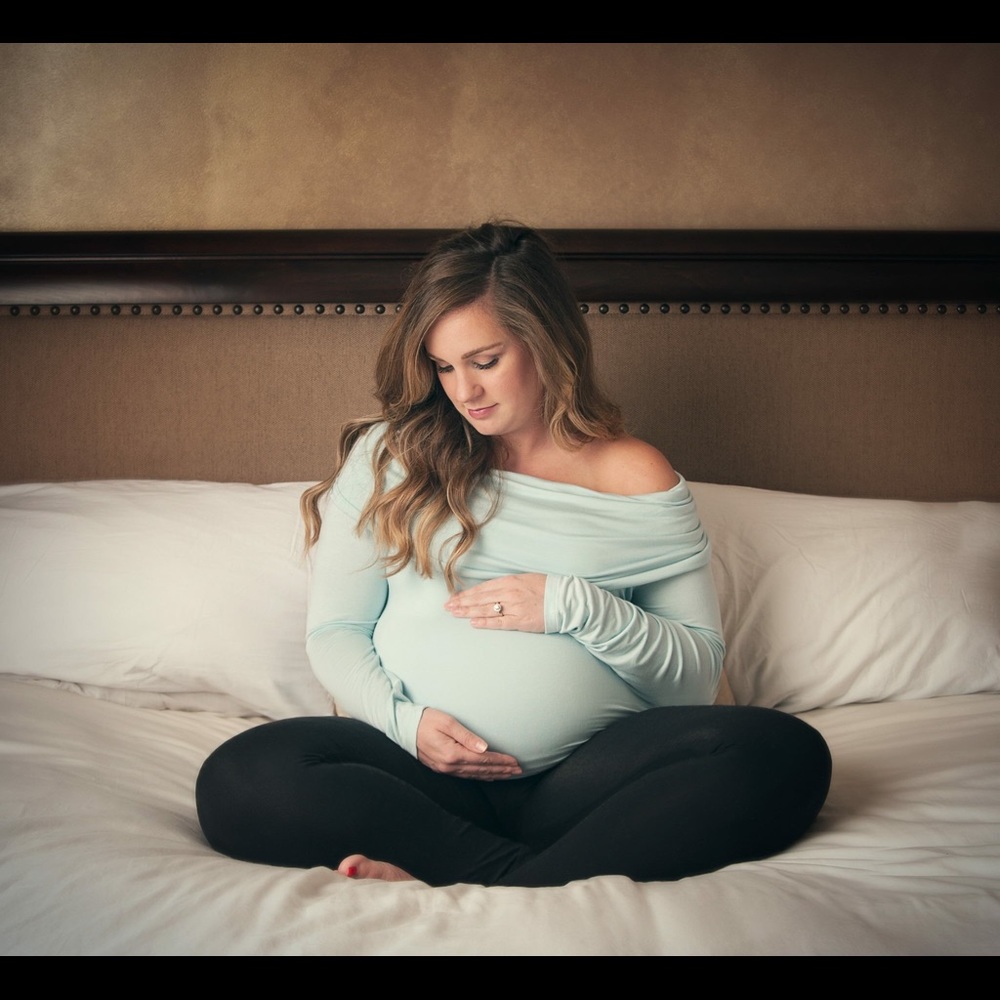 A Pea In The Pod Off Shoulder Maternity Top